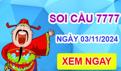 Soi cầu 7777 ngày 03-11-2024 – Cầu lô tứ quý 7777 hôm nay