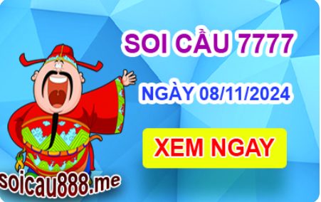 Soi cầu 7777 ngày 08-11-2024 – Cầu lô tứ quý 7777 hôm nay
