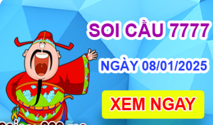 Soi cầu 7777 ngày 08-01-2025 – Cầu lô tứ quý 7777 hôm nay