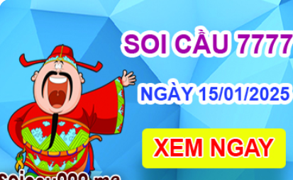 Soi cầu 7777 ngày 15-01-2025 – Cầu lô tứ quý 7777 hôm nay