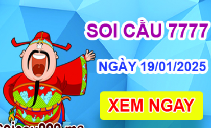 Soi cầu 7777 ngày 19-01-2025 – Cầu lô tứ quý 7777 hôm nay