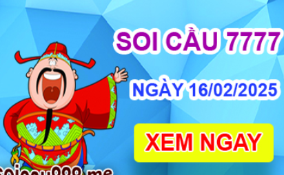 Soi cầu 7777 ngày 16-02-2025 – Cầu lô tứ quý 7777 hôm nay